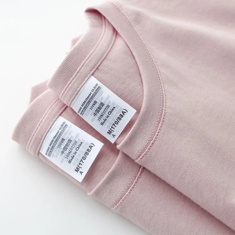 Brand Customization Mens Tshirts Combed Cotton Tees Solid Tops Woman Male Custom Team Uniform Class Clothes Summer 6.7oz 190gsm