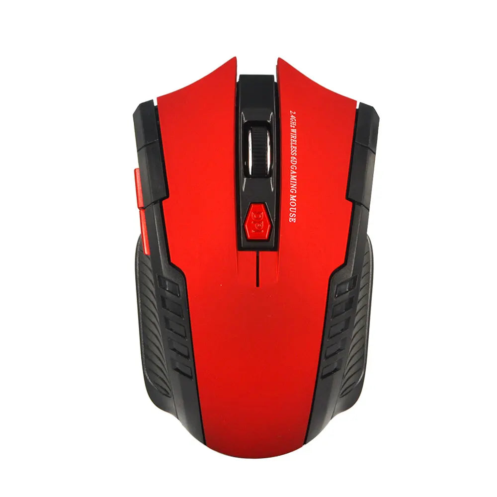 Ratón inalámbrico 2.4G con receptor USB, 6 botones, óptico profesional, ratones inalámbricos USB de desplazamiento a la derecha para PC Gamer portátil
