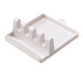 Soporte de cucharas de cocina, estante organizador de tenedores y espátulas de plástico, soporte antideslizante para palillos y cucharas
