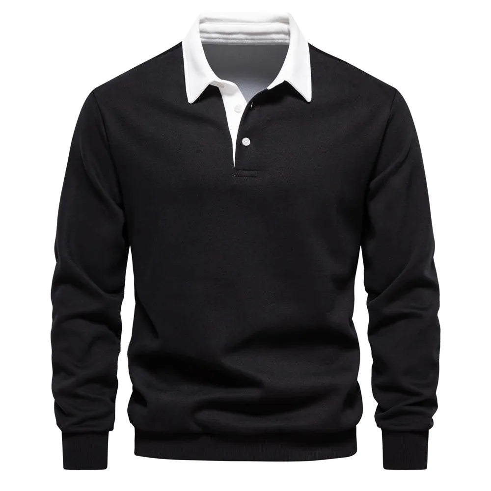 Men's Fleece Lined Hoodie Zip up Long Sleeve Stand Collar Versatile Winter Sweatshirt Business Casual Comfortable Polyester