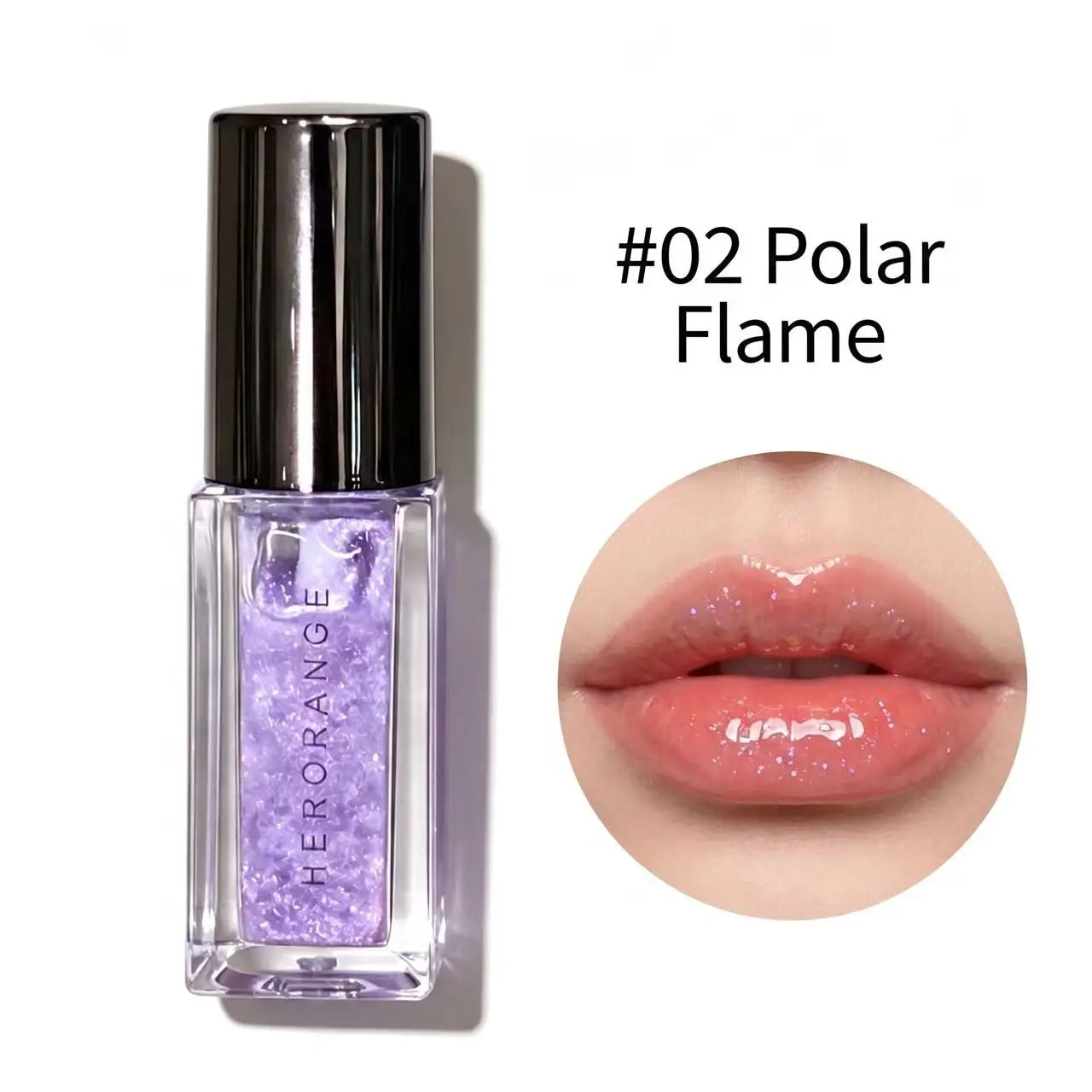 Herorange Star Glitter Lip Gloss Pearlescent Shimmer Mirror Plump Lips Hydrating Watery Lip Makeup