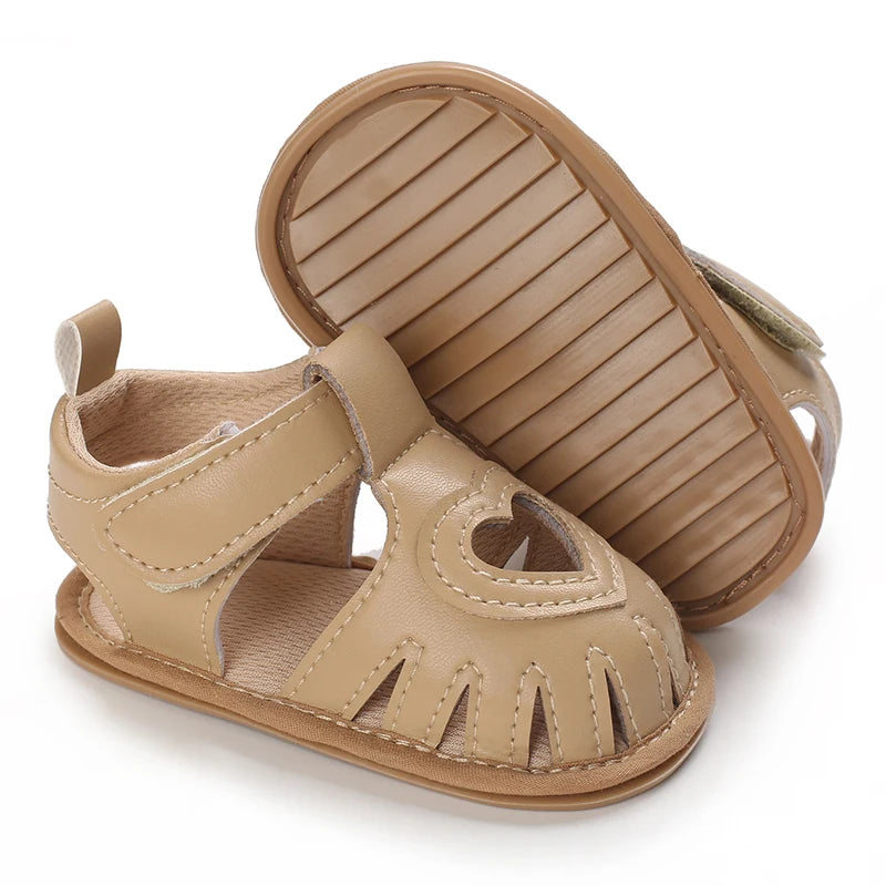 Infant Pre-walker Sandals,Girls Sweet Style Heart Bow Butterfly Decor Sandals,Soft Comfy Multi Color Summer Footwear 0-18 Months