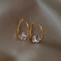 Korean Fashion Zircon Drop Earrings For Women'S Jewelry 2026 Trending New Luxury Women'S'S Geometric Hoop Earrings Pendientes Gifts