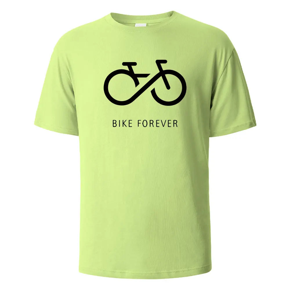 Bike Forever Men's Crewneck T-Shirt - 100% Cotton Casual Tee