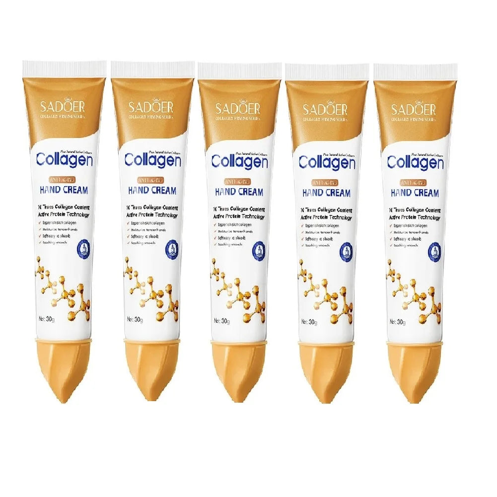 1-5pcs SADOER Collagen Hand Cream Hands Skin Friming Moisturizing Brightening Hydrating Hands Creams Hand Skin Care Products
