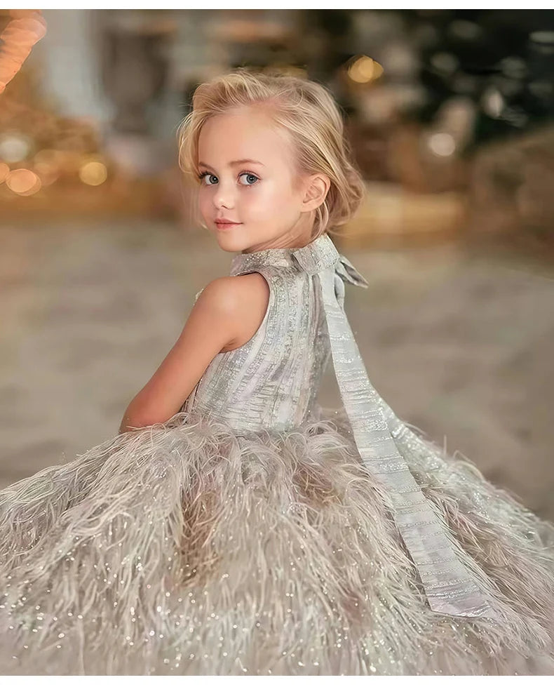 Girls' Birthday Party Princess Dress, Children's Important Holiday Piano Performance Costume, Flower Girl Wedding Dress, Dress
