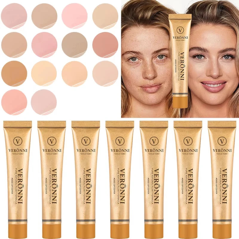 Concealer Makeup, 14 Shades Full Coverage Concealer Tube, Long Lasting Waterproof Concealer for Dark Circles, Acne Scars, Tattoo