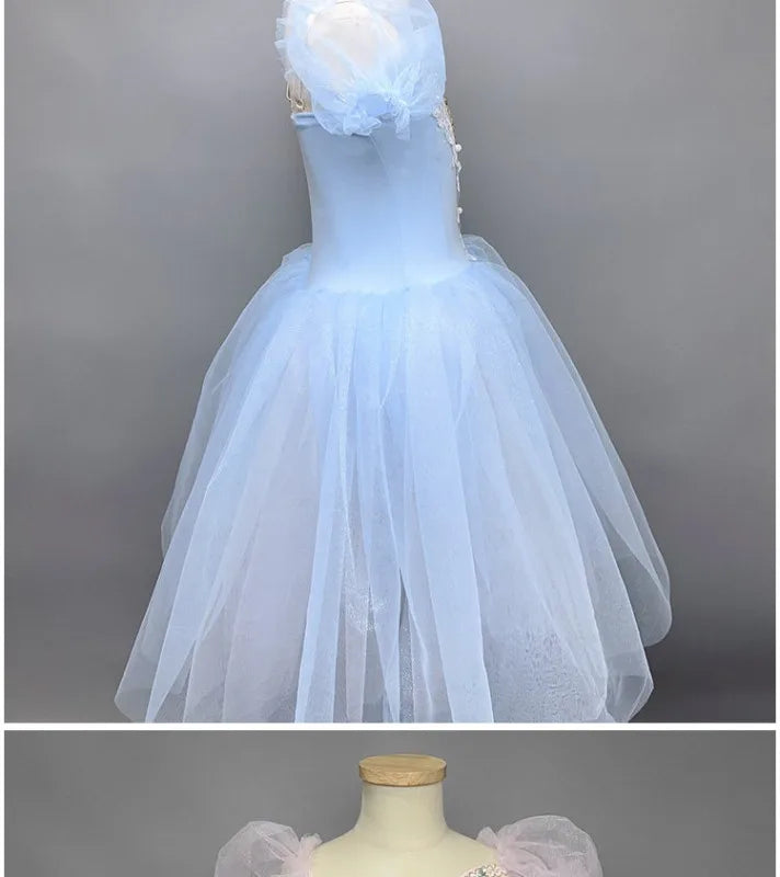 Kids Ballet Tutu Dress for Girls Performance Leotard Stage Costume Dance Wear Party Outfit Princess Fashion Children Clothing