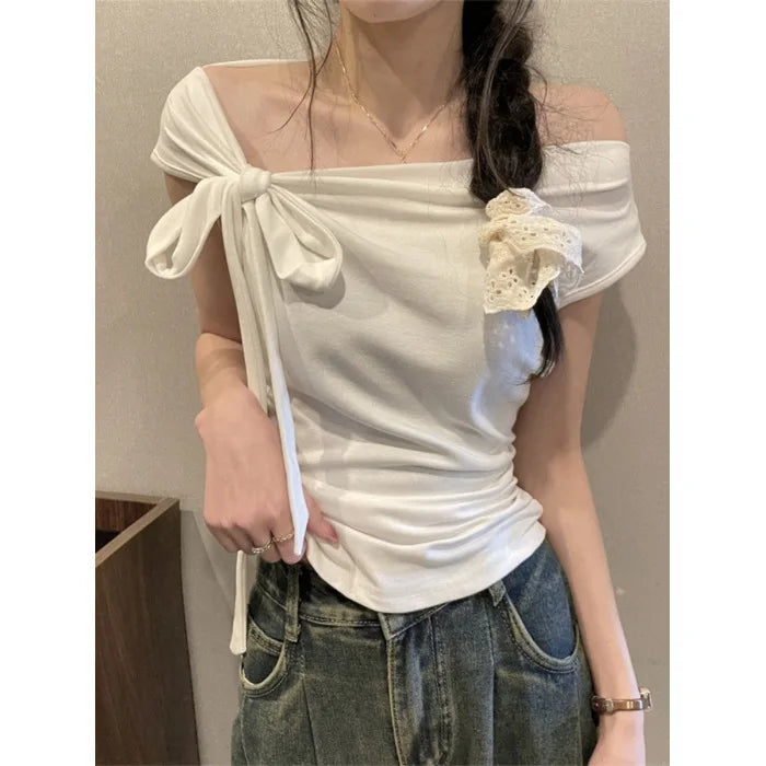 Spice Girl Theme T-Shirt - Linen Knit A-Line Sleeve Cleanfit Style