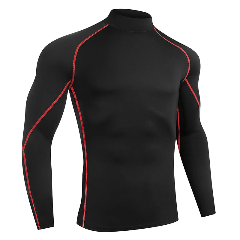 Men's Long Sleeve Compression Shirt Quick Dry Fitness Running Top