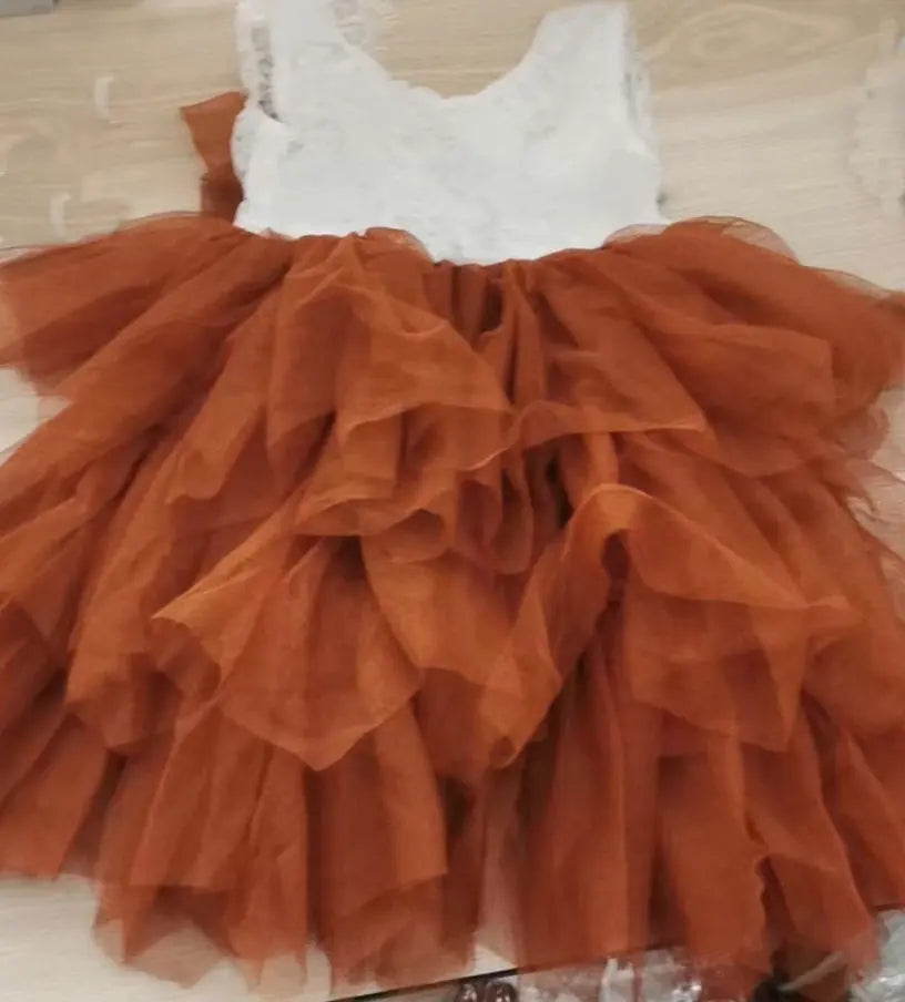 2016 New  Baby Kids Lace Cake Tutu Party Dress Children Princess Dresses Flower Girl Dress Patterns