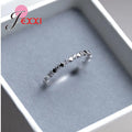 Luxury Original Delicate Solid 925 Silver Needle Stars Finger Ring Authentic Real Clear Cz Jewelry For Women'S Wedding