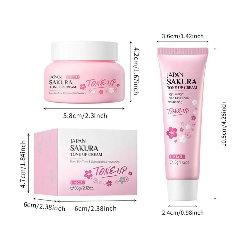 Facial Moisturizer Tone-up Cream,Sakura Essence Glow Moisturizer Cream 1.06 Fl OZ Hydrating Smooth Dry Skin Nourishing Skin Care