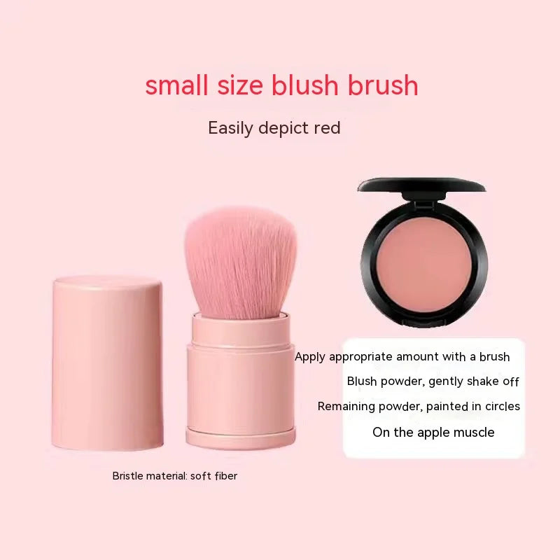 Loose Powder Foundation Brush Multi Functional Nail Beauty Tool Portable Mini Retractable Makeup Brush Soft Bristles Blush