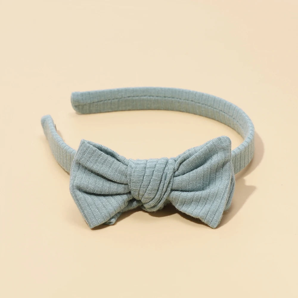 Baby Headband Solid Color Hair Hoop With Soft Atmospheric Bow For Newborns And Toddlers