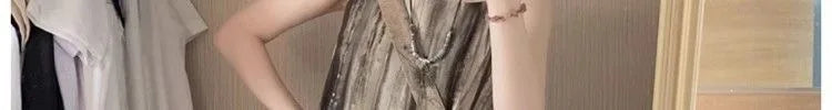 New Chinese Style Retro Dyed Halter Dress Summer Spring New Arrival Vacation Travel Small Size Long Dress Women Loose