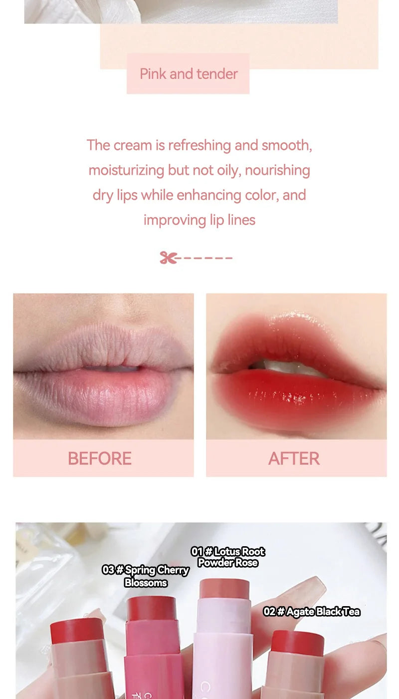 HAIPINK 3-Piece Set Tinted Moisturizing Lip Balm - Hydrating, Fade Lip Lines, Prevent Chapping