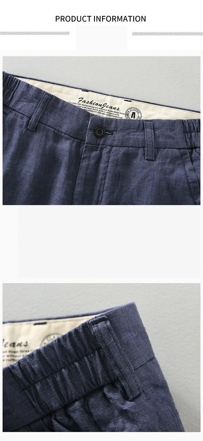 2025 Summer New Breathable Pure Linen Casual Pants for Men Clothing Slim Streetwear Men Ankle-length Pants EC1333
