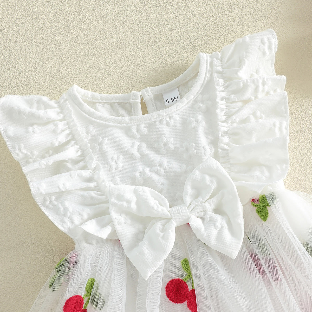 Citgeett Summer Toddler Girls Dress Embroidered Layered Tulle Bowknot Fly Sleeve Casual Dress Clothes