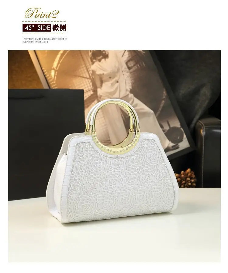 Fashion Popular Women's Bag High Quality Crocodile Pattern Shoulder Bag Trend Brand Genuine Leather Crossbody Bag Luxury Handbag