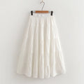 New 2026 Summer Women Cotton Skirt, Elastic Waist Ruffles Patchwork, Mori Girl Fashion Sweet OL Chic Loose Cake Skirt B63026CC
