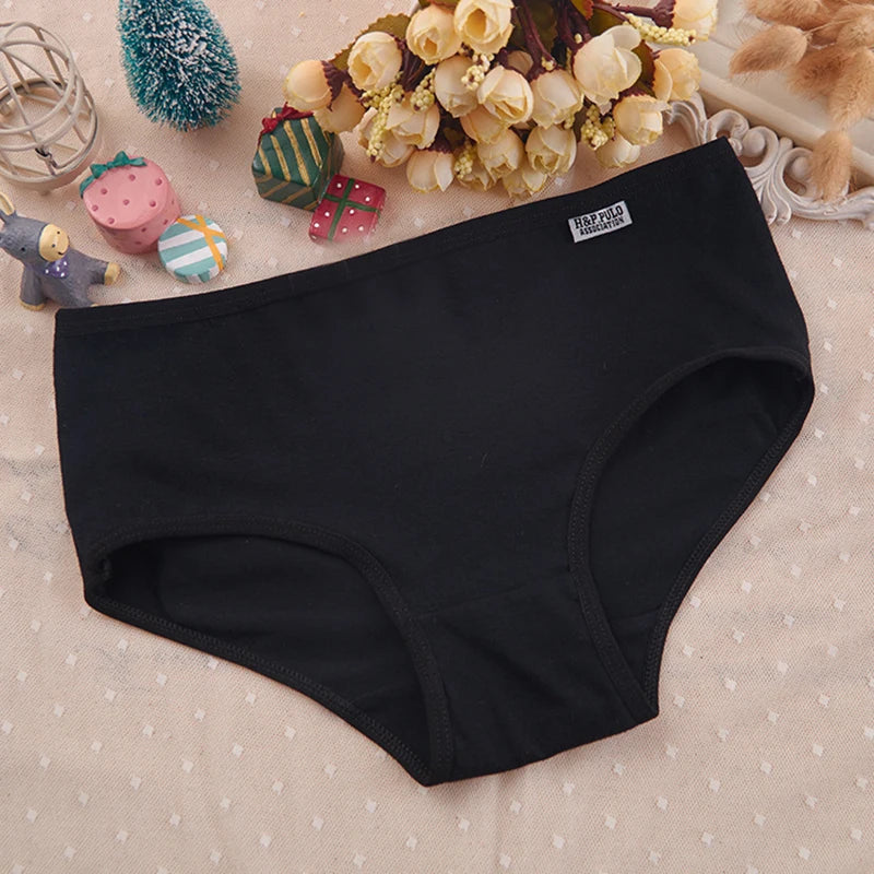 7Pcs/Lot Plus Size Underwear Women'S'S Panties Cotton Girl Brief Sexy Lingeries Shorts Underpant Solid Panty Female Intimate M-4Xl