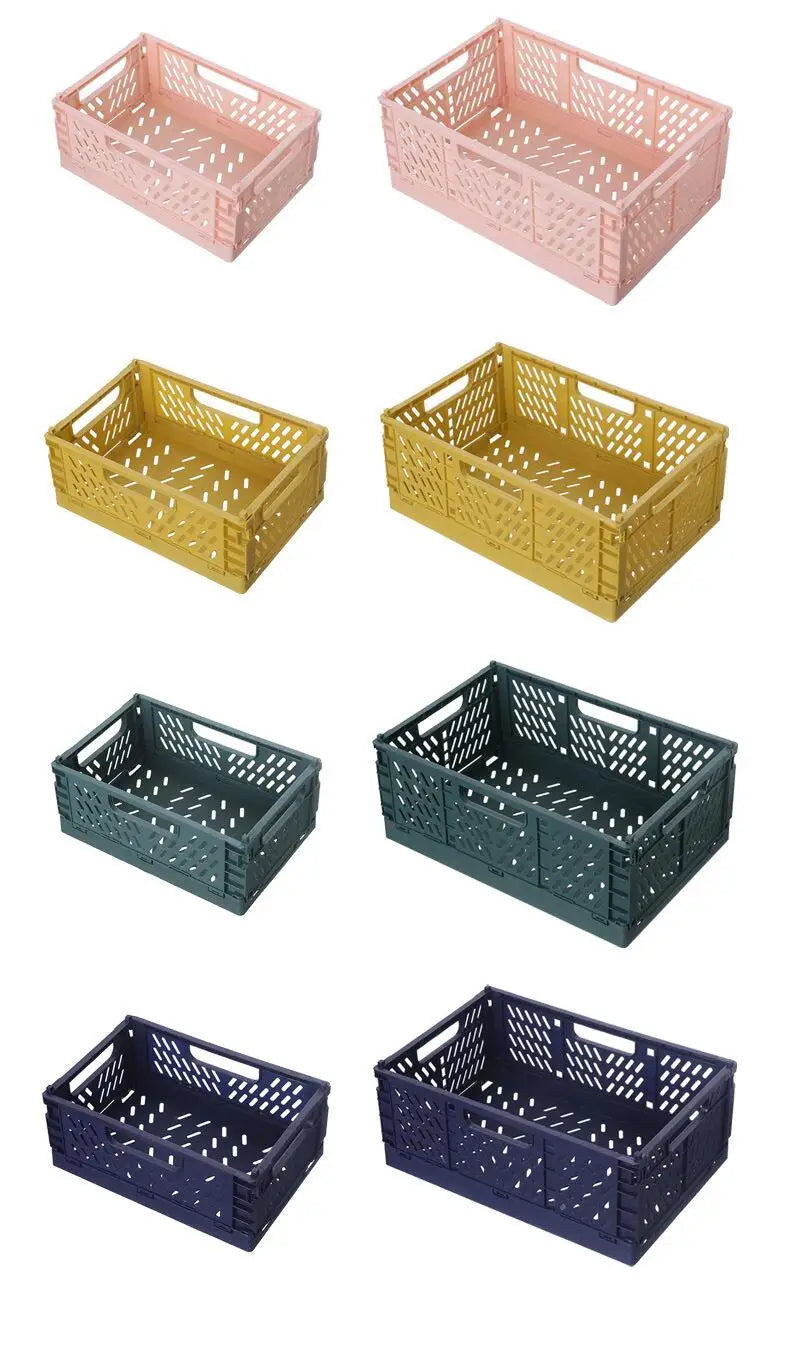 Foldable Storage Basket Wardrobe Organizer Box Kitchen Bathroom Accessories Gadgets For Clothes Toy Spices Condiments Vegetables