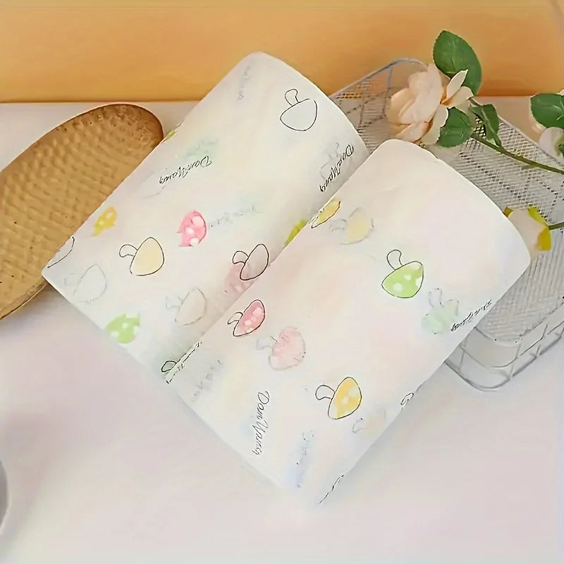 Washable Reusable Kitchen Paper Roll, Thick Pearl Embossed Non-Woven Cleaning Cloths, Oil Absorbent Dish Wipes for Kitchen Home
