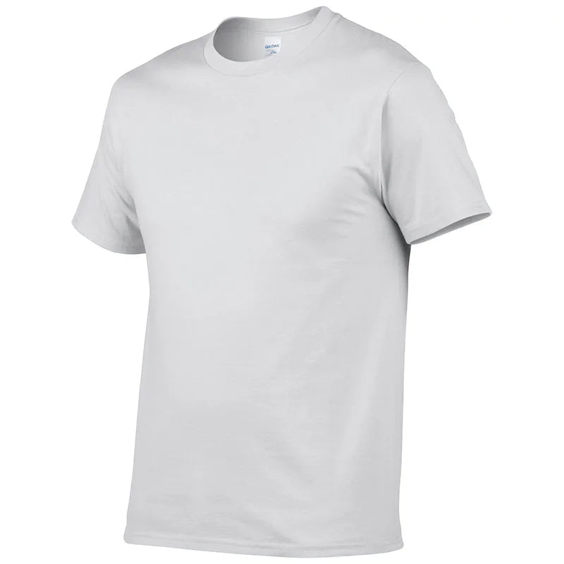 Summer Style High Quality 100% Cotton Solid Color T Shirt Men Pure Color Tees Brand Short Sleeve T-Shirt Male Clothing
