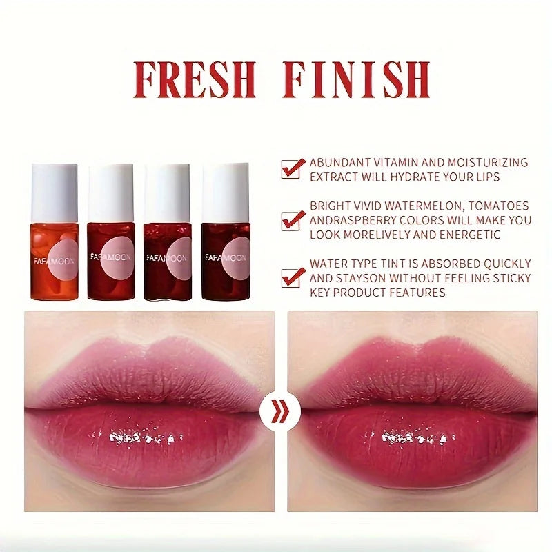 Fafamoon Fruity Lip Tint - Moisturizing Waterproof Liquid Lipstick