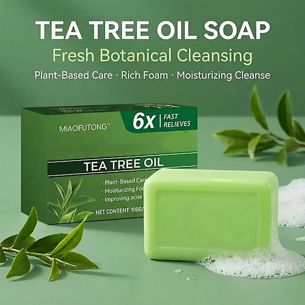 Gentle Exfoliating Bar Soap,Tea Tree Oil Soap For Body Skin Cleaning,Moisturizes Face And Body Natural Soaps Cleansing Bar Soap