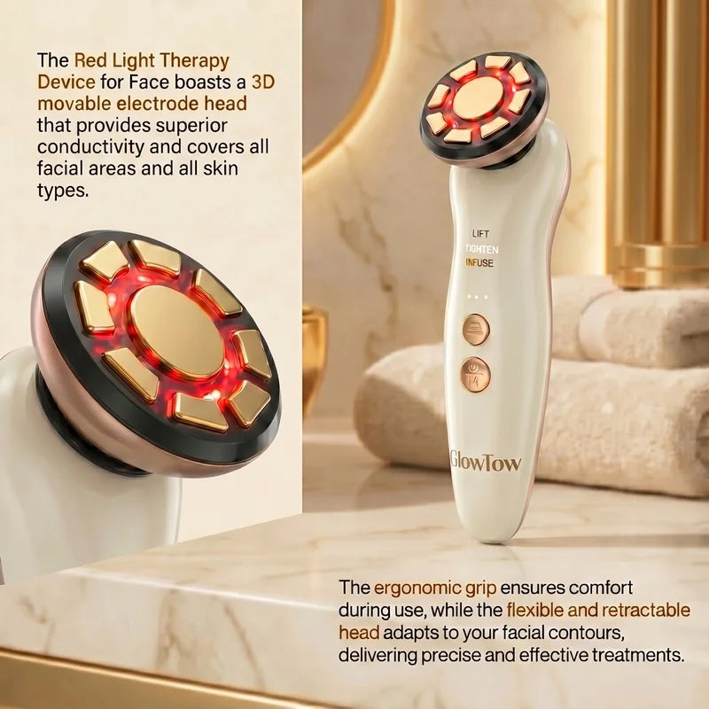 3-in-1 Facial Lifting Massager - Red Light & EMS Skin Tightening Tool