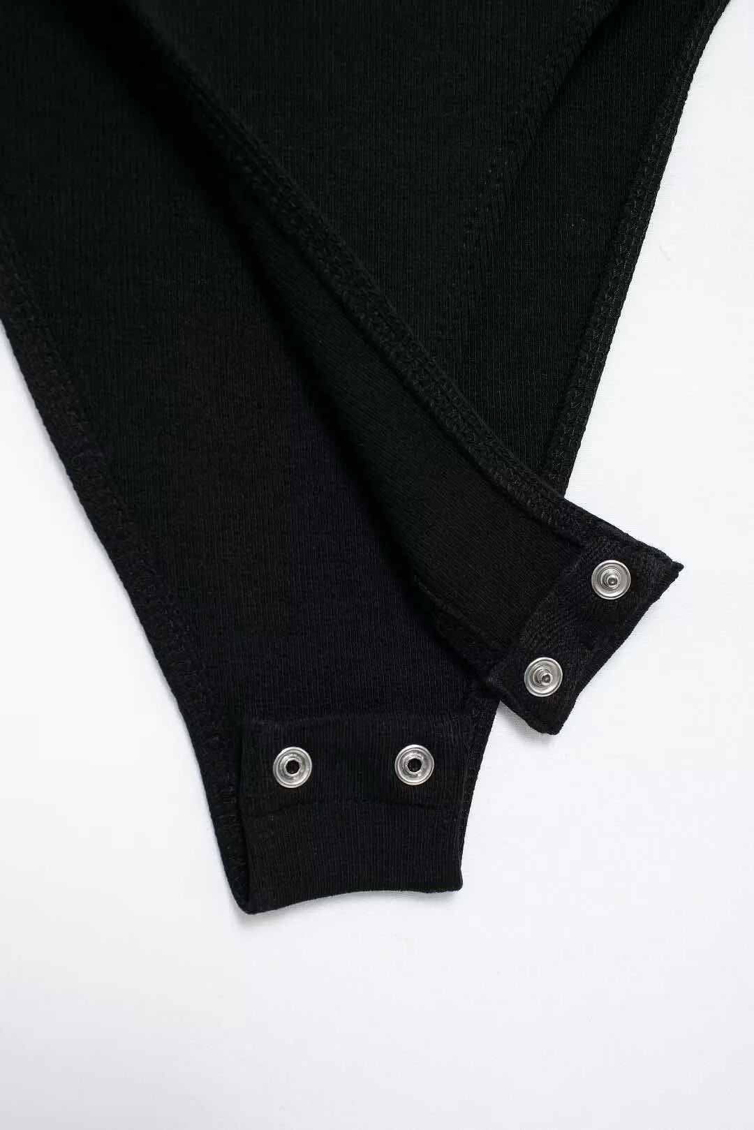 Skinny Ribbed Bodysuits for Women, O Neck, Straps, Snap-Button, Female Playsuits, Sexy Fashion