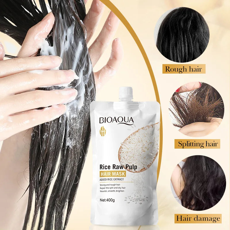 PWYUMAN Magical Keratin Rice Hair Mask - Repair and Moisturizing