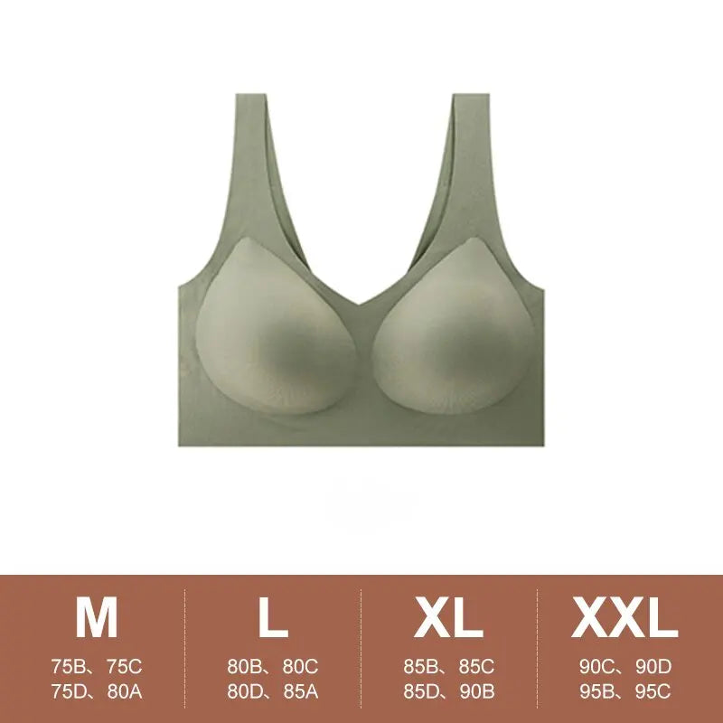 Seamless Women'S Push Up Bra Sleeping Yoga Sports Underwear Ultra Thin Sexy Lingerie