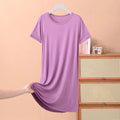 XL-8XL Sleepwear Women's Nightgowns Casual Short Sleeve Cotton Night Dress Plus Size Summer Nightshirt Ladies Sleep Wear Shirt