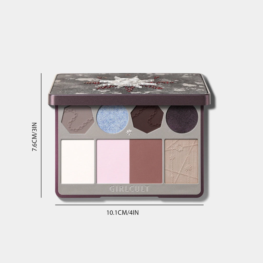 Girlcult Face Palette(04-06),Multi-Purpose,Fine Powder Texture,Smooth & Minimal Fallout,3D Sculpting Effect,Luxury Makeup