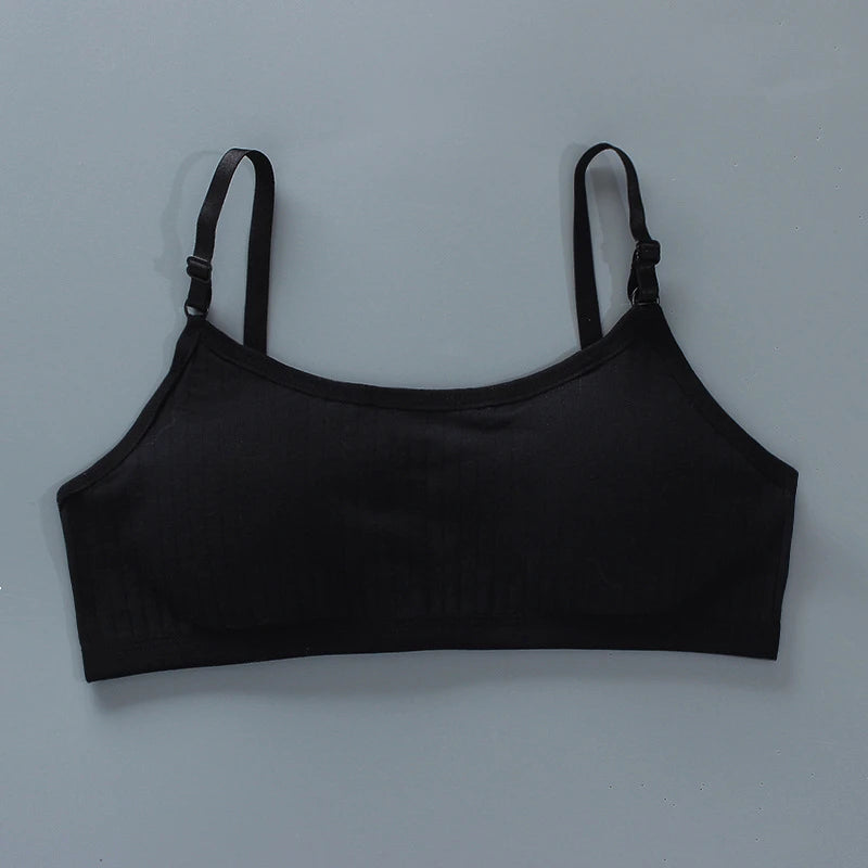 1PC New Teenage Girls Small Bras Back Buckle Young Children Underwears Student Girls Solid Kids Sports Training Bra Padded Vests