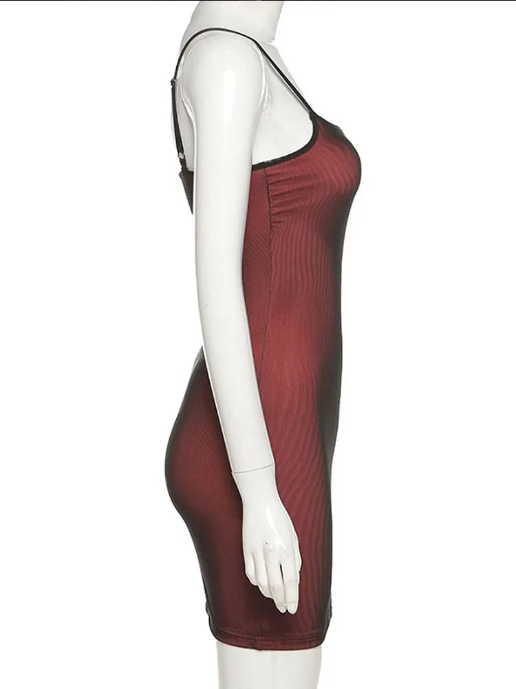 Mesh Double Layer Sexy Skinny Dress Women'S Sleeveless Bodycon 2023 Bandage Elastic Split Trend Clubwear Slim Outfit