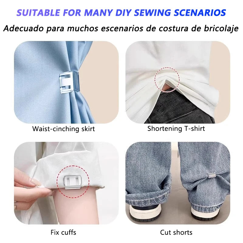1-20pcs Multi-Function Leg Edge Clips Invisible Trouser Legs Fixing Clips for Instant Shortening,Transparent and Decorative