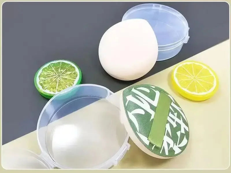 1/2pcs Air Cushion Cosmetic Puff Set With Storage Box Makeup Cotton Candy Sponge Soft Leather Clip Wet Dry Use Tools Maquiagem