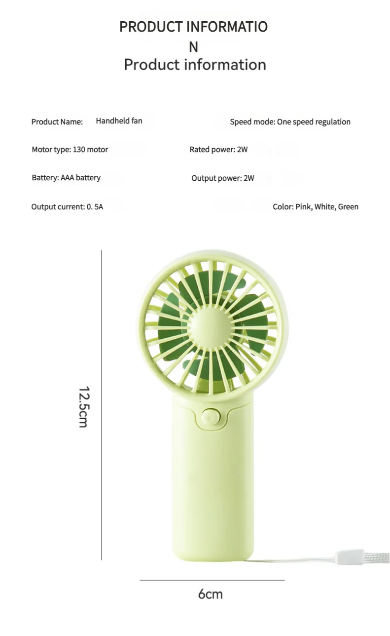 MEET SUN Portable Fan, Creative Compact Pocket Handheld Fan, Lightweight Mini Fan (AAA Batteries Not Included)