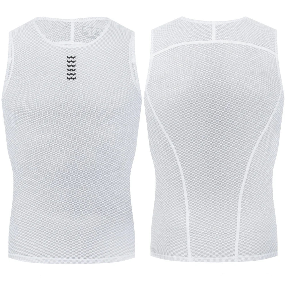 YKYWBIKE Men's Bicycle Vests Sleeveless Quick Dry Cycling Undershirt MTB Bike Base Layer Compression Bicycle Sport Jersey