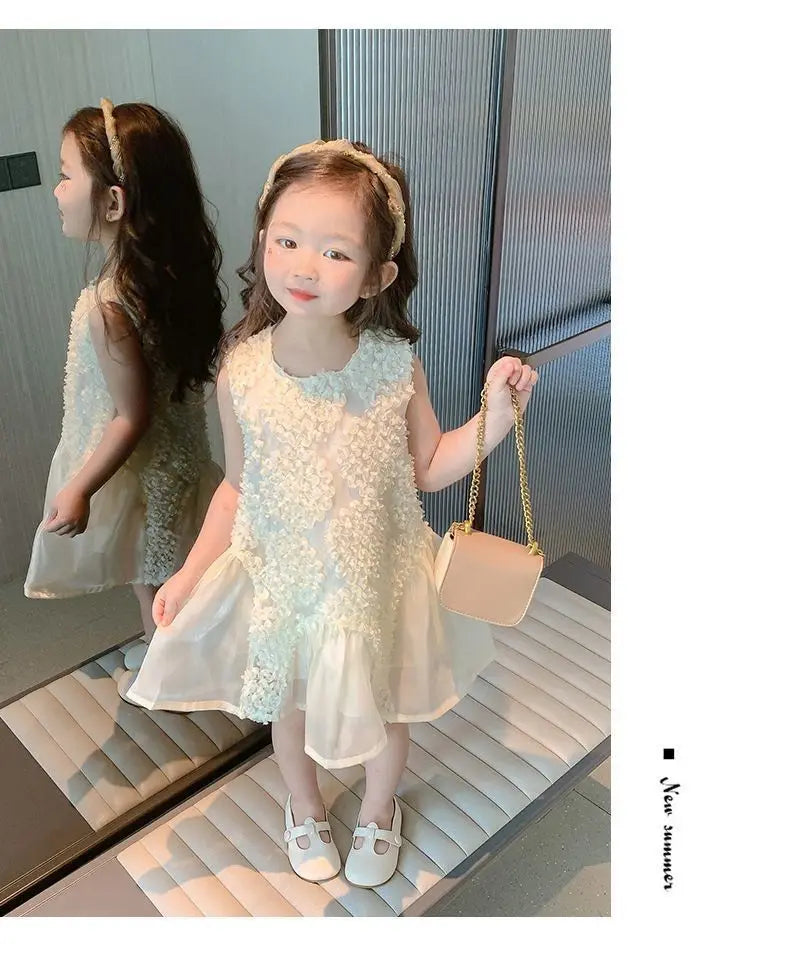Girls' Sleeveless Princess Tank Dress | Korean Style Summer Dress