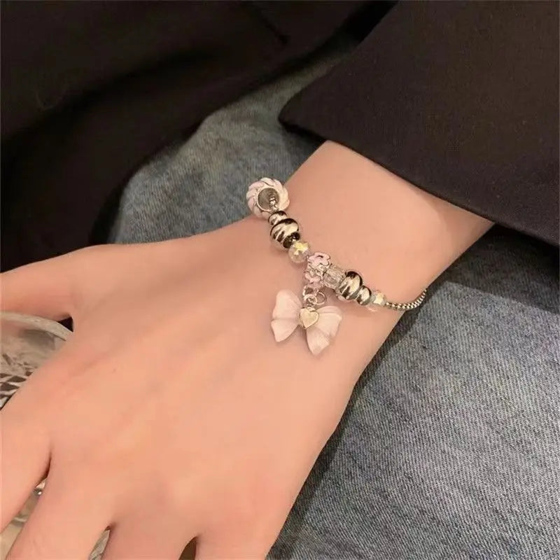 Harajuku Punk Love Heart Rhinestones Gothic Titanium Steel Necklace For Women'S New Cool Girl Jewelry Gifts For Friend