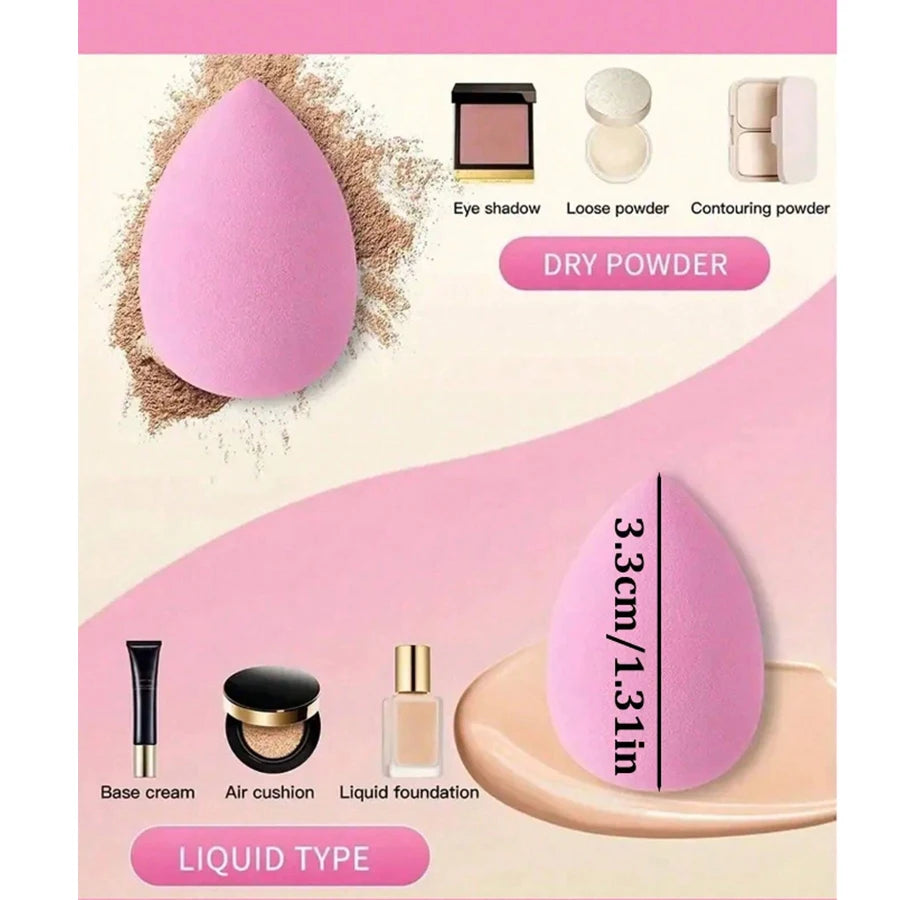 20Pcs Mini Finger Puff Beauty Cosmetic Foundation Cosmetic Sponge Makeup Blender Suitable For Cream & Powder Concealer
