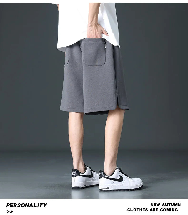 Loose Ice Silk Basketball Shorts Men's Summer Quick Dry Sport Mid-Pants American Breathable Casual Straight Loose Five-Quarter
