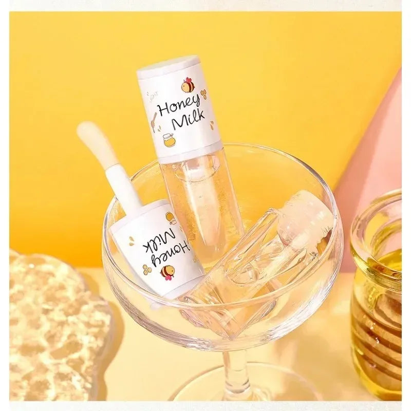 Korean Beauty Moisturizing Lip Ink Gloss Jelly Lipstick Big Brush Labial Lips Bright Oil Balm - Moisture & Color in One