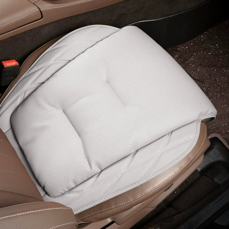 Car Seat Cushion New Waist Cushion for Most Cars Breathable and Ventilated Nappa Leather All Season Seat Cushion