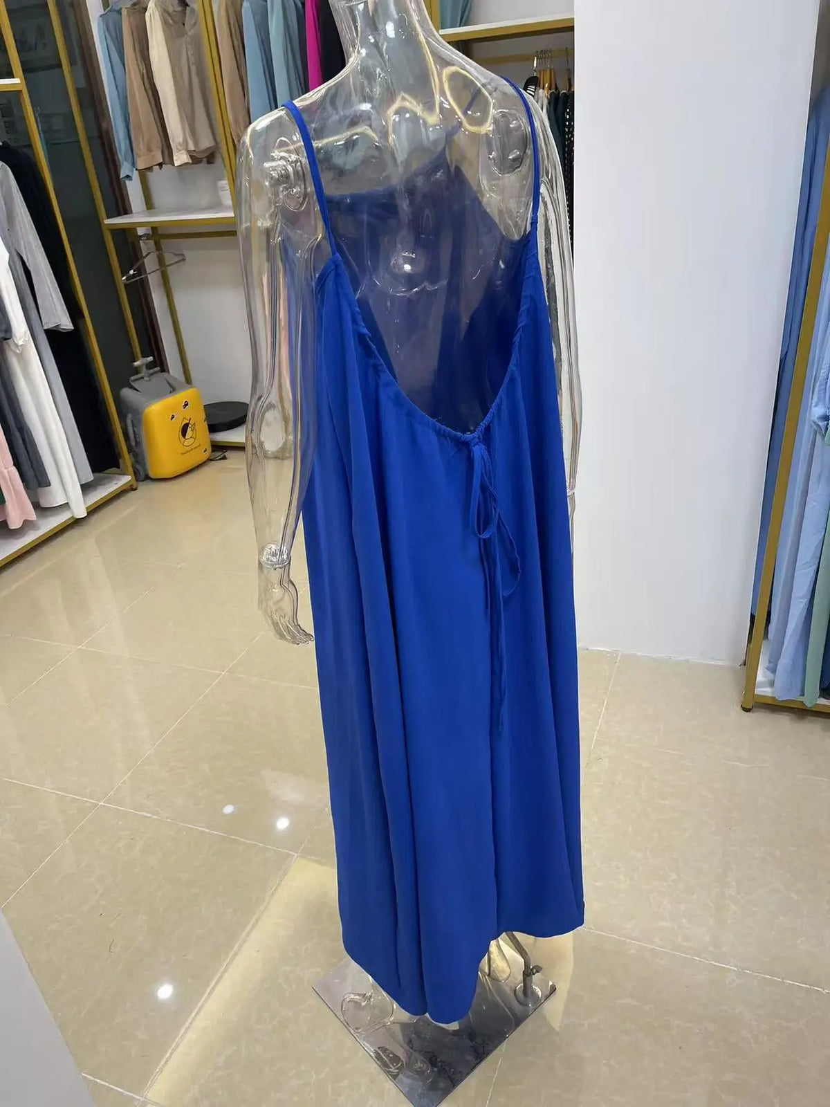 New Arrival Women's Strapless Backless Long Loose Home Dress Comfortable Sleepwear Casual Maxi Dress